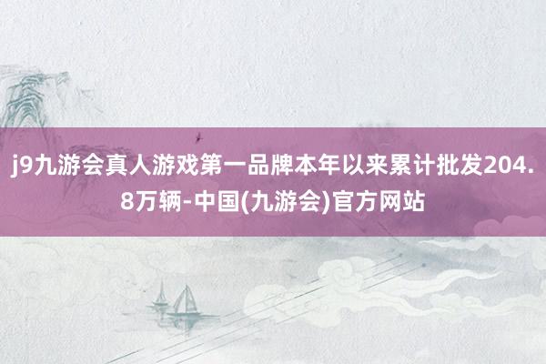 j9九游会真人游戏第一品牌本年以来累计批发204.8万辆-中国(九游会)官方网站