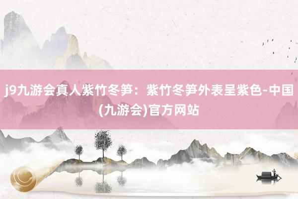 j9九游会真人紫竹冬笋：紫竹冬笋外表呈紫色-中国(九游会)官方网站